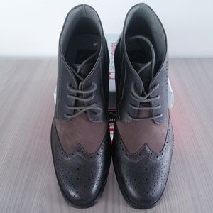 Alpine Swiss Wing Tip Ankle Boots